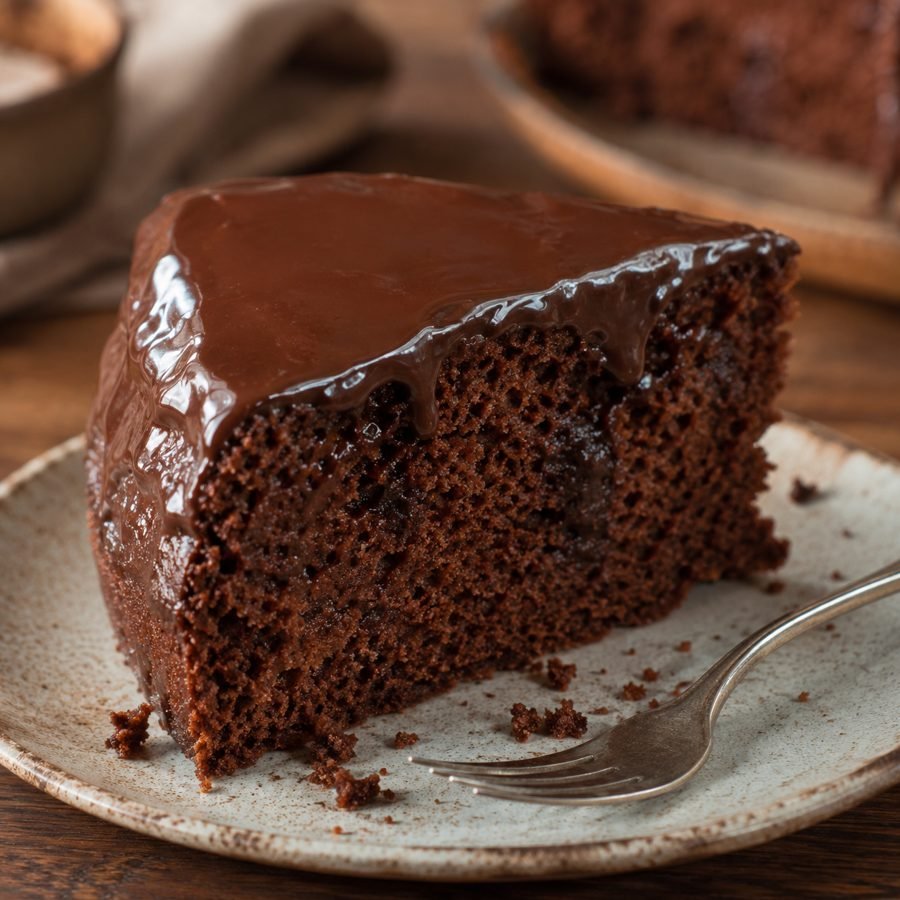 Kaffeekuchen mit Schokoladenglasur