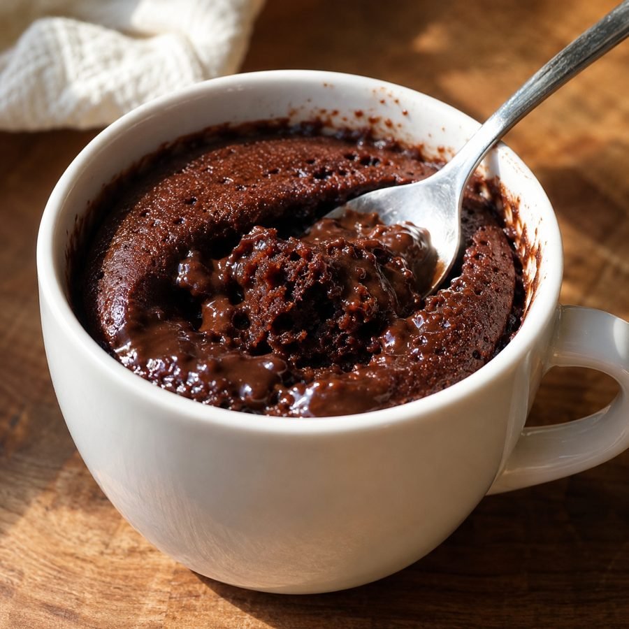 Tassenkuchen mit Schokolade (2 Minuten)